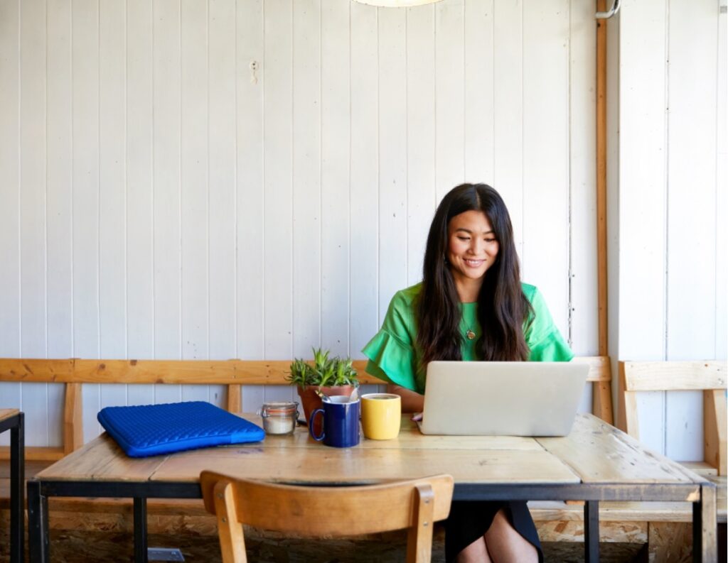 Woman at Table - Barclaycard