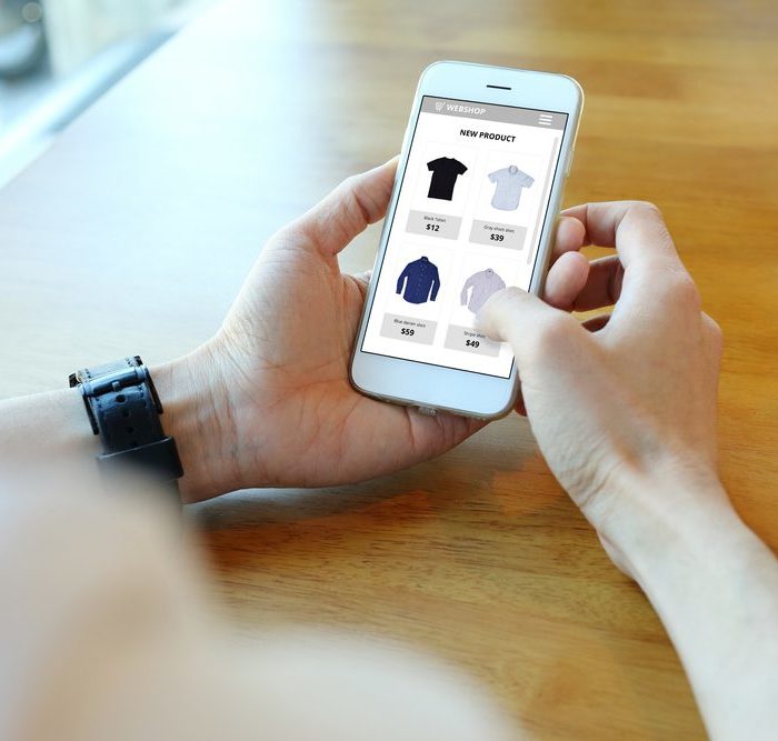 mobile ecommerce screen